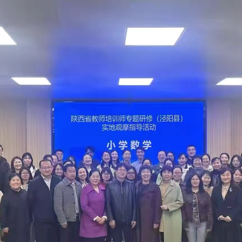 陕西省教师培训师专题研修（泾阳县）实地观摩指导活动简报