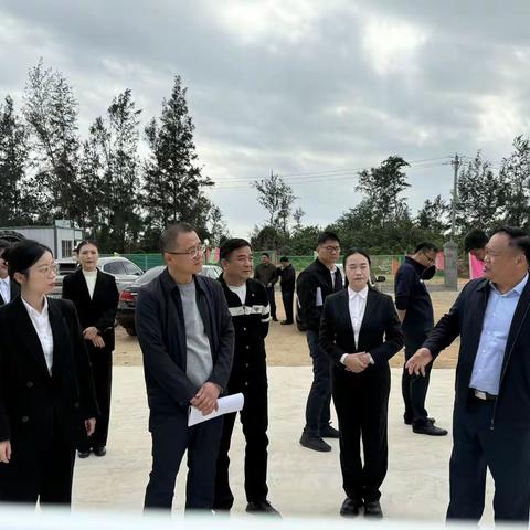 海南省文昌市市委常委、副市长袁世英、文昌市人大常委会党组成员、会文镇党委书记洪忠师一行赴我司项目部开展工作指导