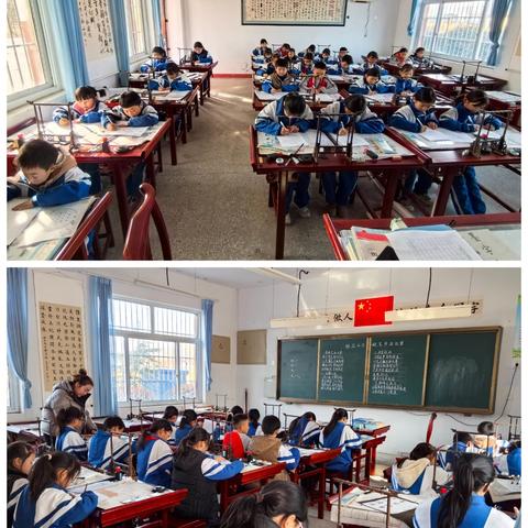 杜堂镇杨店小学举办“墨香校园•笔尖传承”硬笔书法比赛