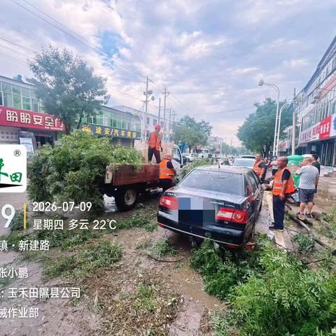 【山西隰县玉禾田】 风雨过后速清障 ﻿全力保畅护市容