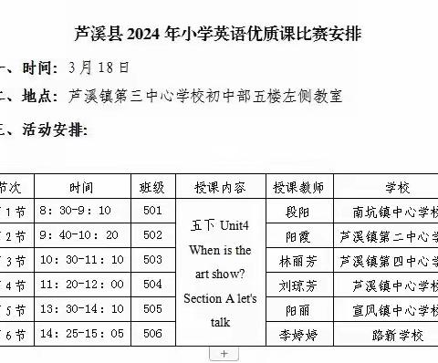 【课题动态05】好课锋从磨课出，精彩终自苦磨来！——记《指向思维品质培养的农村小学英语写作教学的实践研究》课题组成员参加县教学能手赛课活动