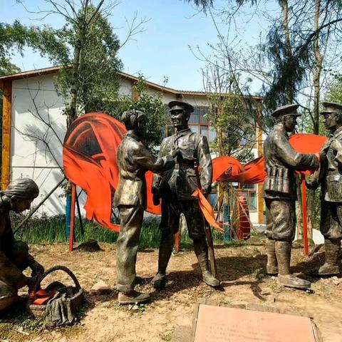 著名书画家曾纪纲来牛角沟红军村采风