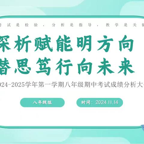 【庆高教育集团 || 莲湖二校】深析赋能明方向  潜思笃行向未来——西安市莲湖第二学校八年级教育教学质量分析会纪实