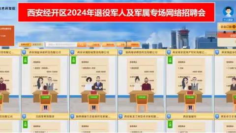 西安经开区2024年退役军人及军属专场网络招聘会成功举办