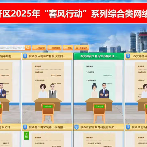 经开区“春风行动”第七场中心区专场网络招聘会圆满收官