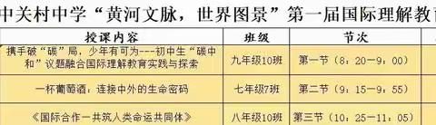 “黄河文脉，世界图景”—银川市中关村中学国际理解教育活动周课程展示（一）