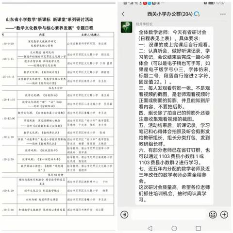 聚焦新课标 , 探索新课堂——西关小学参加山东省小学数学“新课标 新课堂”系列研讨活动