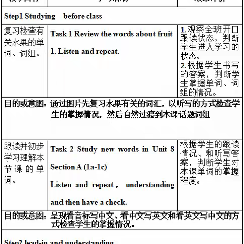 案例展示——以 趣导引，境中领悟 （以人教版八年级Uni8 Section A (1a-1c)为例）