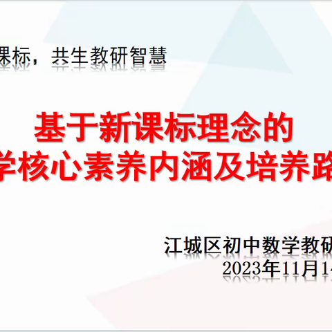 探讨新课标，共生教研智慧——2023年初中数学学科教研沙龙活动简讯