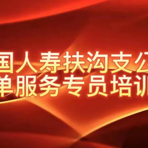 中国人寿扶沟支公司保单服务专员培训班