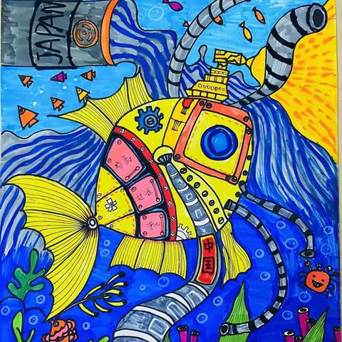 鞍山市达道湾学校成功举办“童心畅想，科幻未来”科幻画比赛