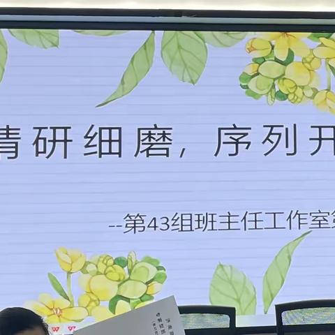 《精研细磨，序列开发》——第43组专家型班主任工作室第九次会议