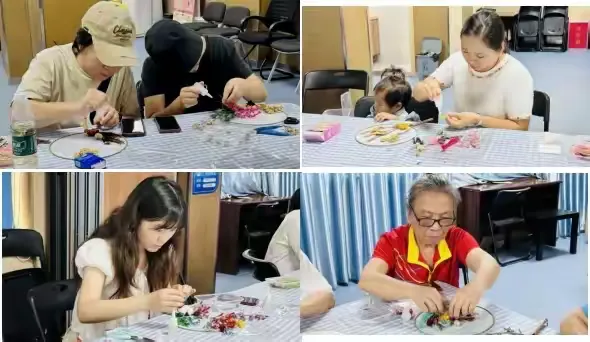 简篇-“月满中秋,扇留花香” 
——凤凰社区团扇 DIY 活动暖人心