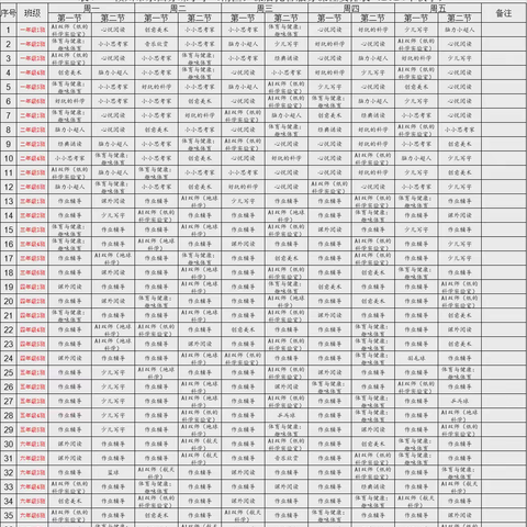 多彩课后时光，课程闪亮登场—赣州市水西赤珠小学2024年秋季课后托管服务晒课表