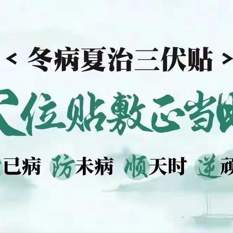 冬病夏治三伏贴 温经通络督脉灸