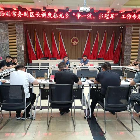 孙刚常务副区长调度春光乡重点工作专题会