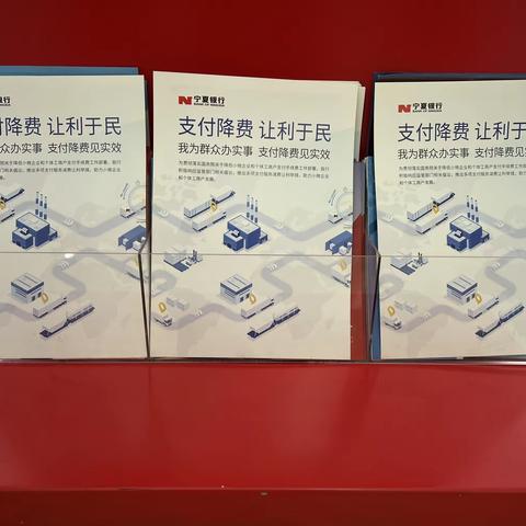 宁夏银行永宁支行开展“支付降费 让利于民”宣传活动