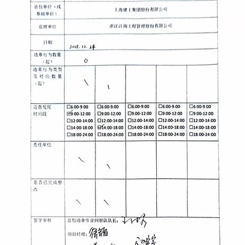 中山大学·深圳建设工程项目施工总包（Ⅲ标）现场安全巡查及违章作业纠察记录（2023.12.24）