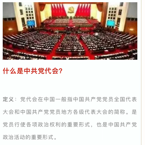 了解党的代表大会，学习党的二十大