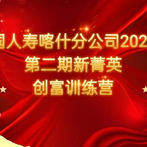 中国人寿喀什分公司个险渠道 2024年第二期新菁英 创富训练营简讯