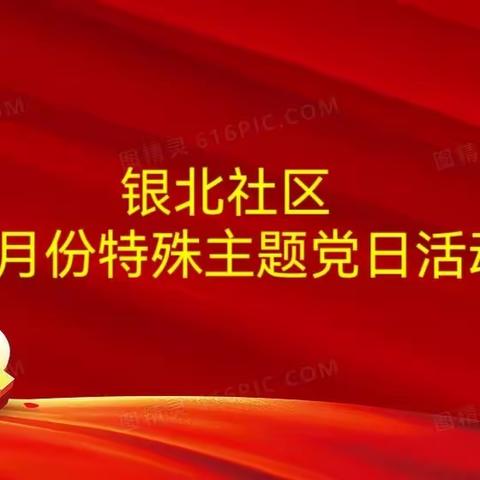 银北社区12月份特殊党日活动