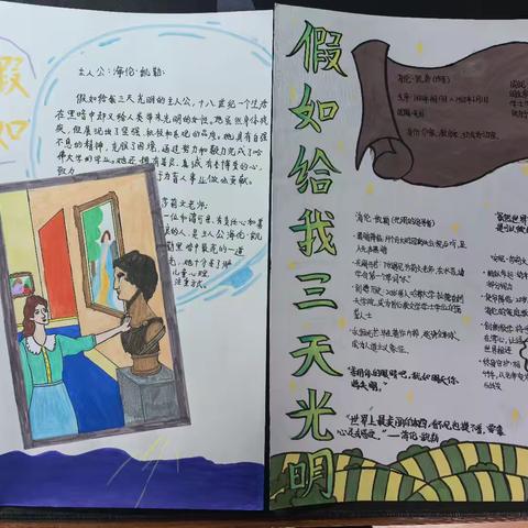 《假如给我三天光明》人物形象卡片