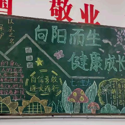 向阳而生  逐光而行——九龙中学举办10月心理健康主题黑板报评比活动