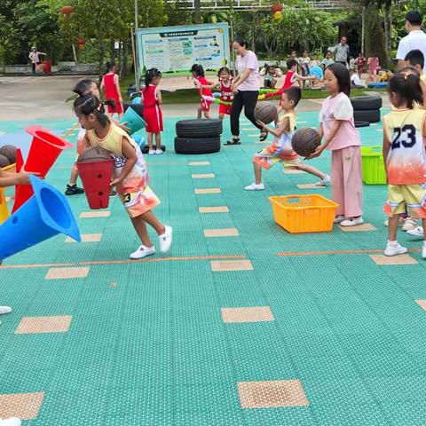 幼儿园大班篮球游戏花样玩法的实践研究－篮球体育游戏《篮球冰激凌》