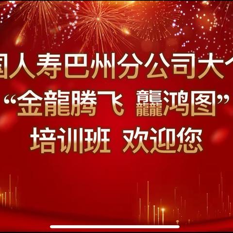 中国人寿巴州分公司大个险“金龍腾飞  龘鸿图”业务培训班