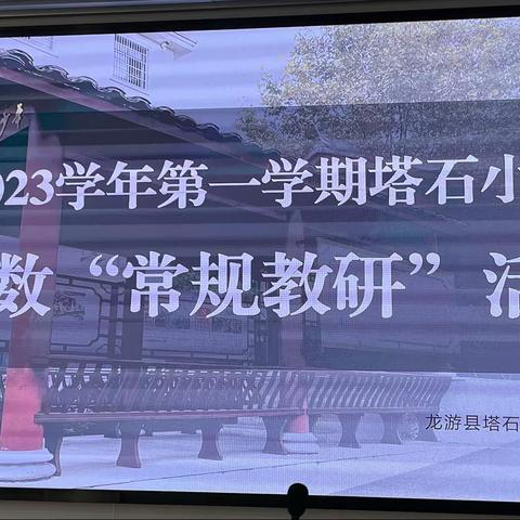 语数同行，教研筑梦 ———2023学年第一学期塔石小学语数“常规教研”活动