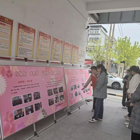 4月2日上午，市妇联副主席陈琪在区妇联副主席夏冰的陪同下，就深化提升“四组一队”建设对苹中社区妇联工作进行了检查指导。