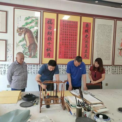 区美术馆到桑梓店街道怀庄村开展书法培训活动