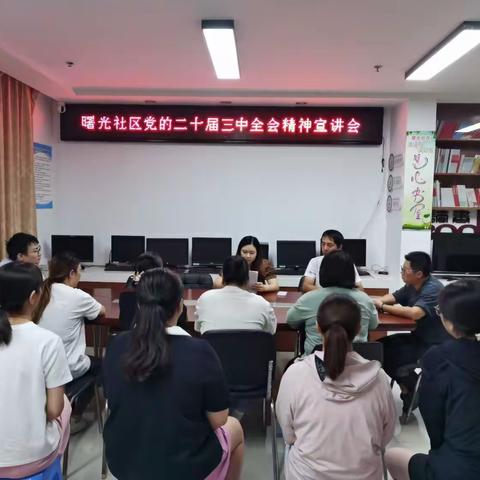 曙光社区召开“党的二十届三中全会精神”宣讲会