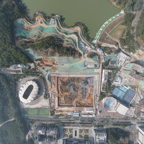 深圳市香港中文大学（深圳）医学院项目地基基础工程II标高处作业、临边防护、扬尘治理安全专项大检查