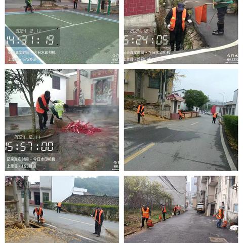 雨中坚守 责任在肩 康洁科技------上栗区域