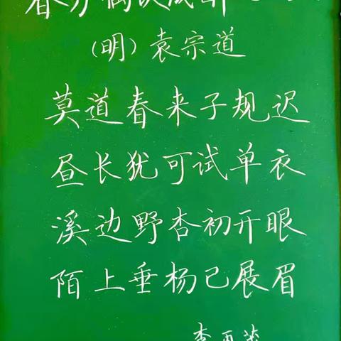 支教岛教师粉笔书写16班 第十一周成长记录