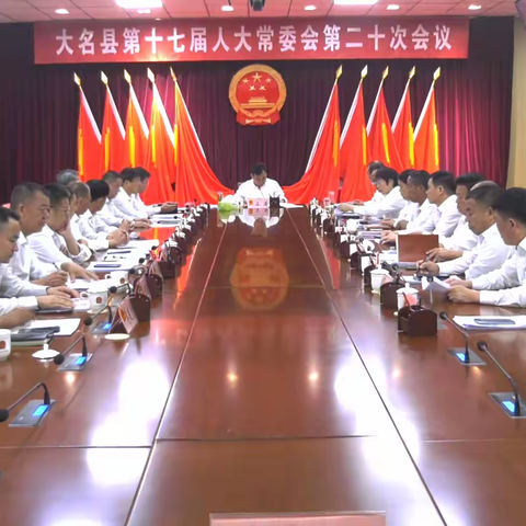 大名县第十七届人大常委会举行第二十次会议