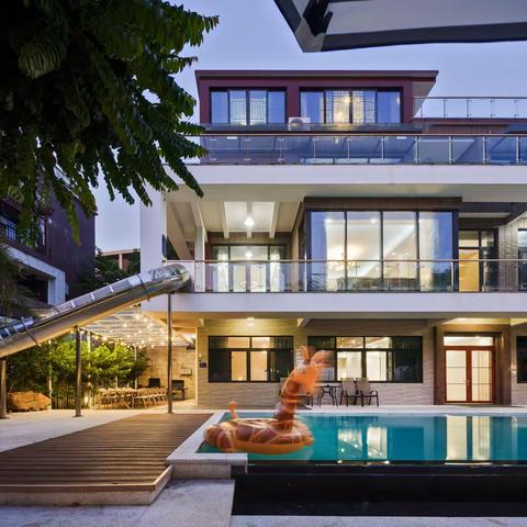 上隐高品质10房别墅/滑梯/大泳池/会议多功能/炭烤