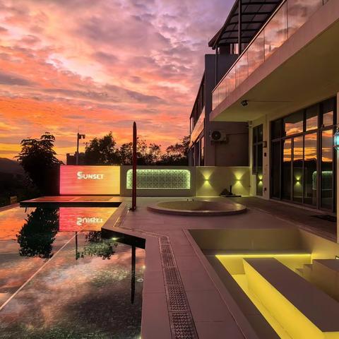 台山颐和温泉城8房14床一线山景无边泳池+水上乐园温泉度假别墅