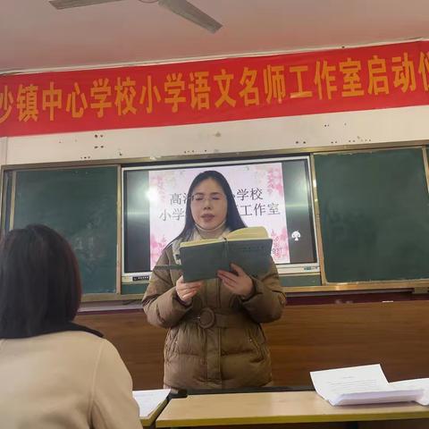 高沙镇中心学校小学语文名师工作室读书分享会