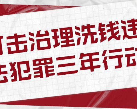 打击治理洗钱违法犯罪三年行动计划 —— 学案例，提意识，防洗钱