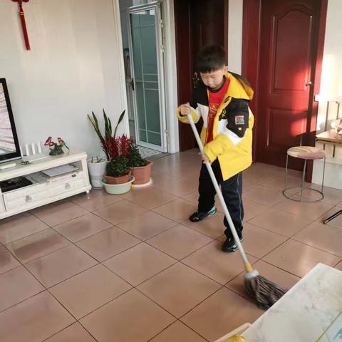 家庭劳动中的温馨时刻