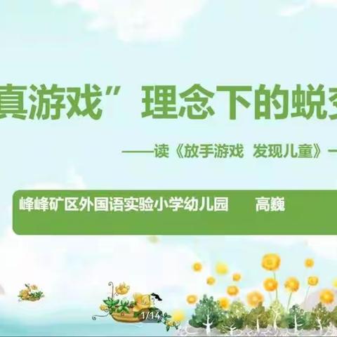 冀南新区文教体育局邀请邯郸市第十专家组高巍园长进行网络培训——“真游戏”理念下的蜕变
