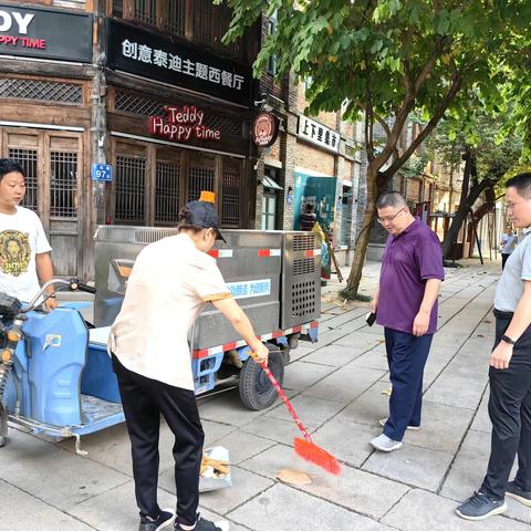 上下杭社区包段领导检查督导文明城市创建工作