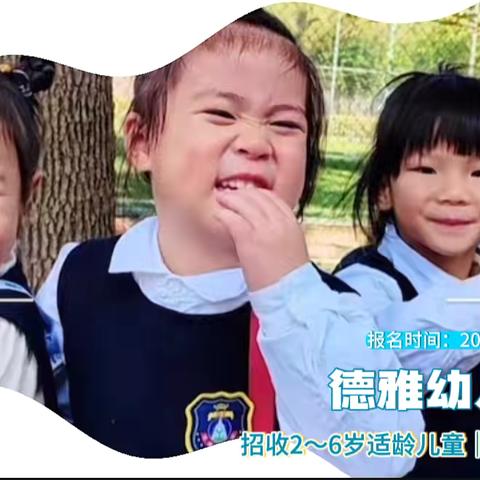 德雅幼儿园 2024年秋季学期开始报名了