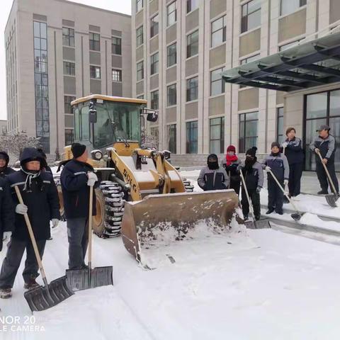 情暖寒冬——蒲河刑警学院物业团队开展扫雪工作