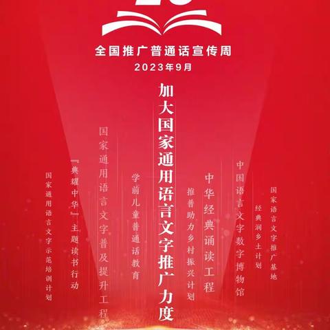 推广普通话 奋进新征程----白土镇张二庄学校推普周活动纪实