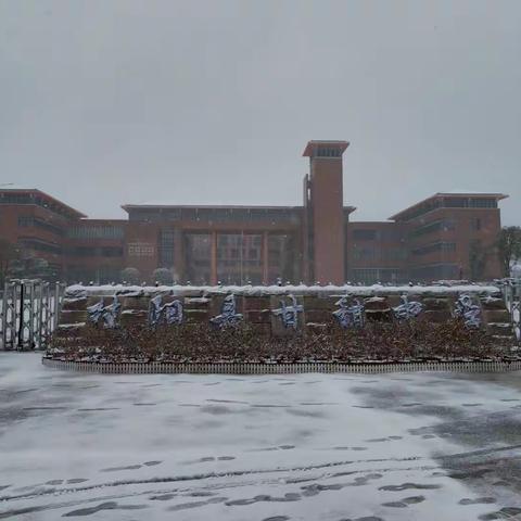 瑞雪满校园 除冰保安全----桂阳县甘甜中学校园铲雪除冰活动