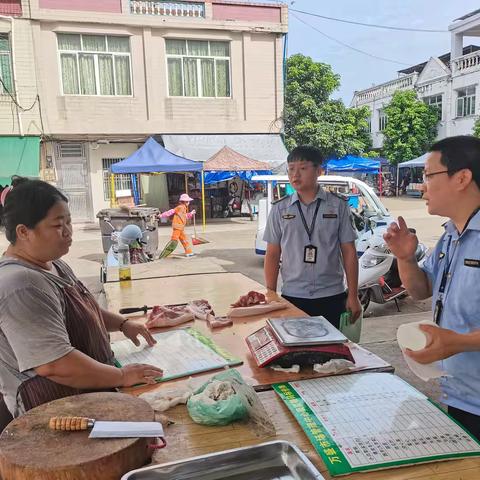 琼海市市场监督管理局台风过后对肉制品开展检查