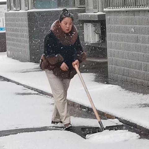 扫雪洒盐除冰在行动